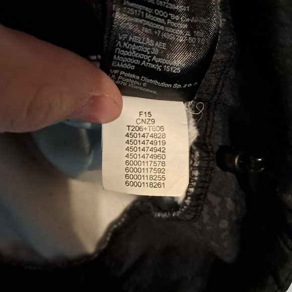 The North Face Mens Full Zip Jacket Size Small Black Pattern Windwall Hooded - Picture 9 of 10